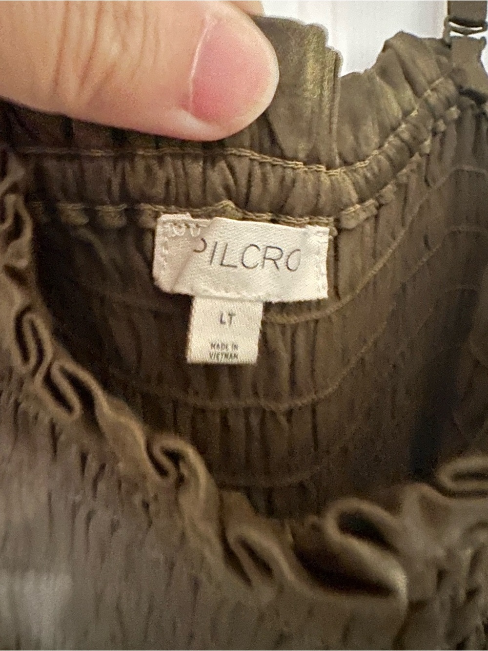 Pilcro Olive Smocked-Bodice Wide-Leg Jumpsuit - Picture 2 of 3